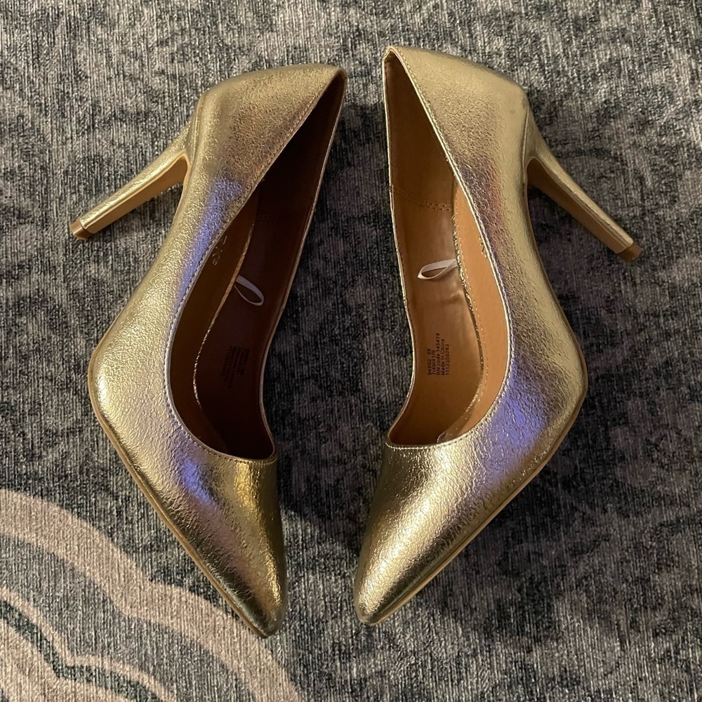Primark gold foil  heels size 9
